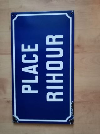 Plaque métal authentique place rihour Lille