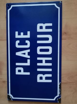 Plaque métal authentique place rihour Lille