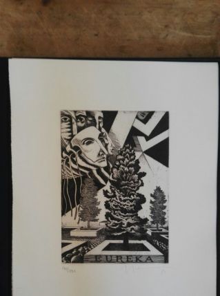 Gravure signée, numérotée, Giovanni Giannini pour Edgar Poe