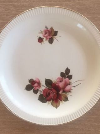 Plat rond Sarreguemines, décor Richemond