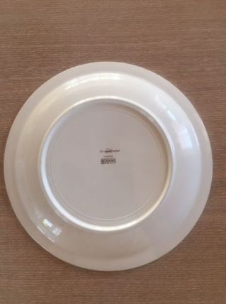 Plat rond Sarreguemines, décor Richemond