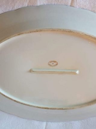 Plat Pâtes et Emaux de Limoges, début 20ème, shabby vintage