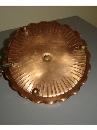 bougeoir à main en cuivre