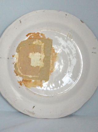 Assiette en faïence de l'est 19° décor fleur excellent état