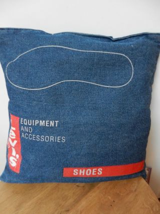 coussin en jean levi's