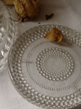 2  dessous de bouteille en verre moulé