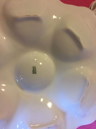 assiettes à huitres porcelaine Limoges