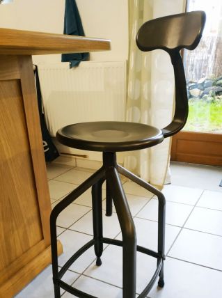 Lot de 4 chaises bar métal