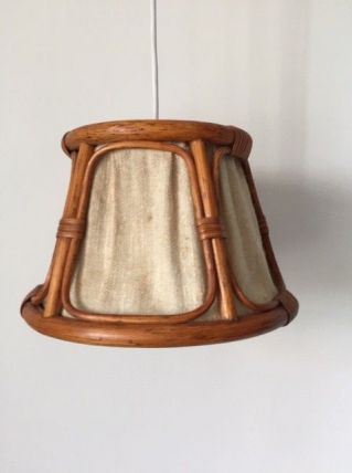 Suspension bois/coton style scandinave