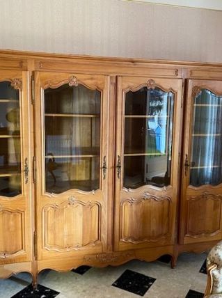 Bibliothèque merisier massif 