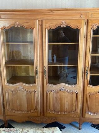 Bibliothèque merisier massif 