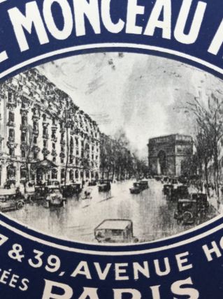 Rare ! Etiquette bagage "Royal Monceau" Paris, Originale