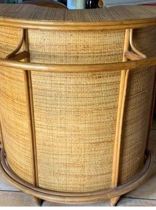 Bar en Rotin Vintage En Très bon état 