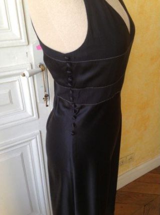 Petite robe noire en soie Galeries Lafayette