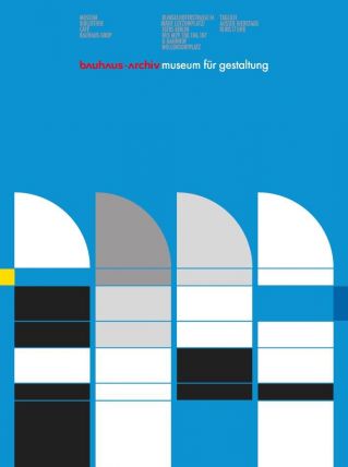 Affiche archives  BAUHAUS (1987) Design ott+stein 84cm x 6