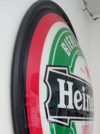 Panneaux  globe rond bombé Heineken  80 cm 