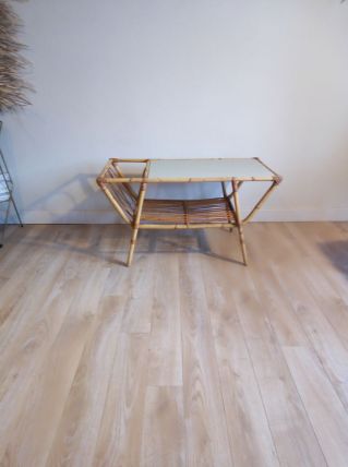 Table basse Rotin Vintage