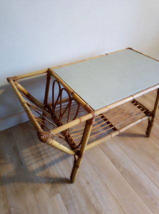 Table basse Rotin Vintage