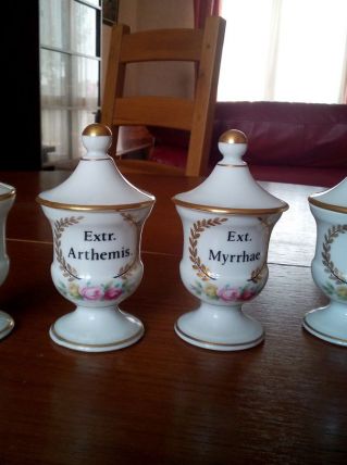 Lot anciens petits pots apothicaires, pots pharmacie
