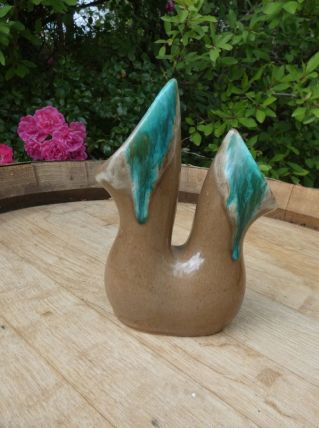 joli vase double en céramique de Vallauris