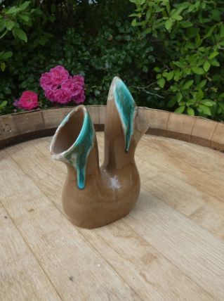 joli vase double en céramique de Vallauris