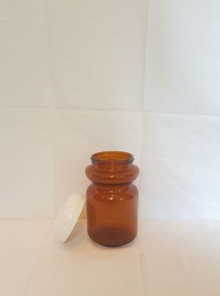 Pot à épices en verre ambré