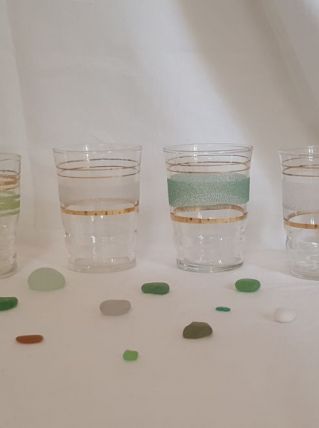 Lot 4 verres givrés