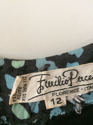 Robe vintage Emilio Pucci 38 col retravaillé d'où petit prix