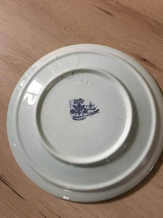 Assiette en faïence estampillée Delfts Blauw