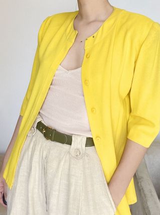 Chemise vintage jaune