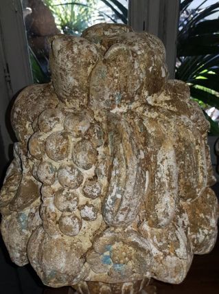 Paire de pots fleuris en pierre, belle patine