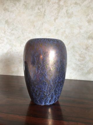 Vase en faïence craquelée du designer Jacques Molin p