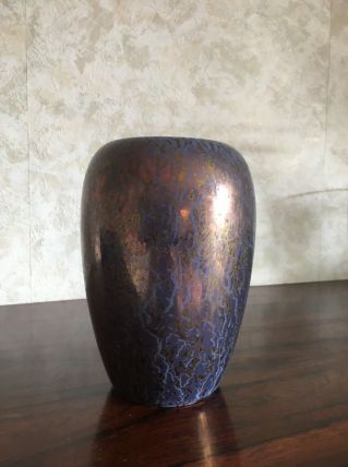 Vase en faïence craquelée du designer Jacques Molin p