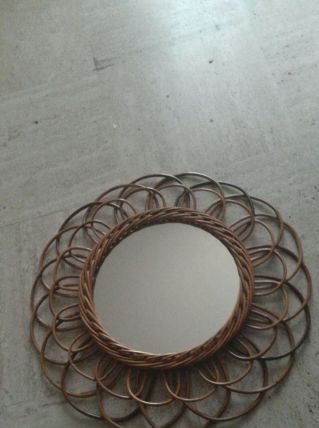 Miroir rotin