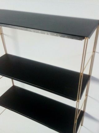 etagere  ( tomado) original 1950 a 1960 or et black satin  6