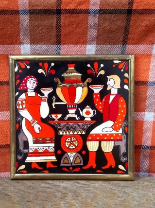 Cadre en céramique émaillée 