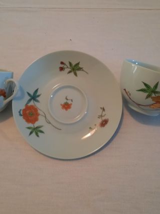Assiettes et tasses porcelaine 