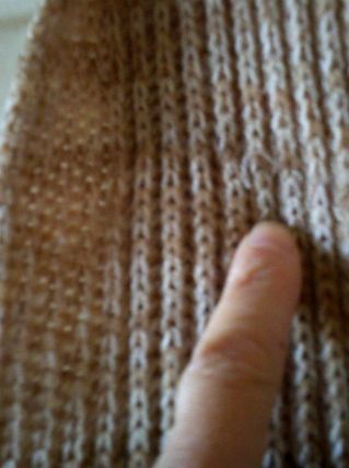 Echarpe marron  en laine tricoter à la main vintage