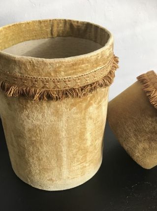 Corbeilles papier vintage en velours