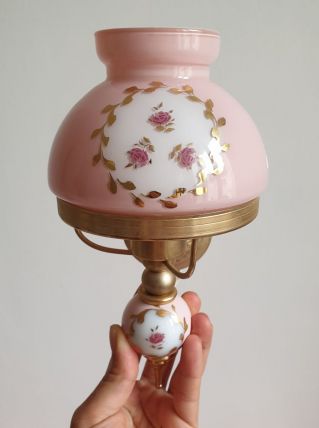 Applique en opaline rose