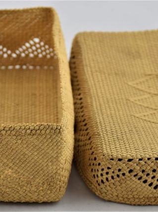 Boite en vannerie d'Equateur