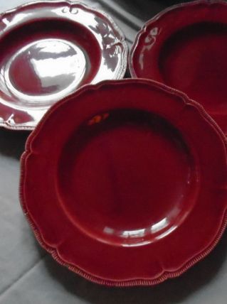 3 assiettes faience