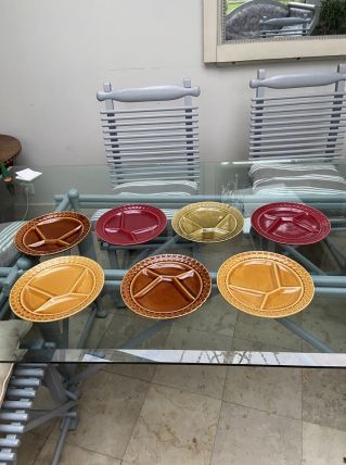 Assiettes a raclette sarguemine  vintage