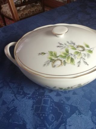 Très joli soupière ou légumier en porcelaine comme neuf