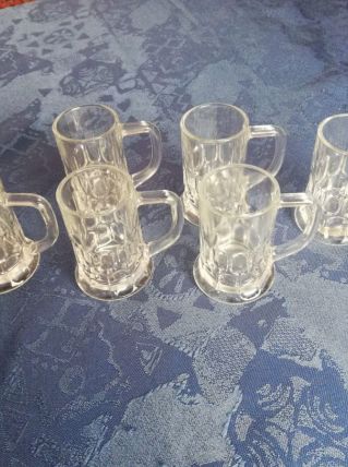 Ensemble de 6 verres apreo mignons, forme de verres à bière