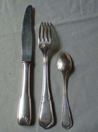 Couvert métal argenté