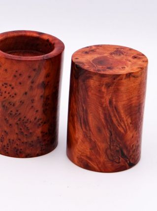 Bougeoirs x2  Bois de cédrat HT 7.5cm 