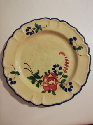 Assiette faience de Quimper, Yvon Roy, Malicorne