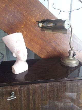 jolie lampe de bureau annee 50 en bronze ou laiton