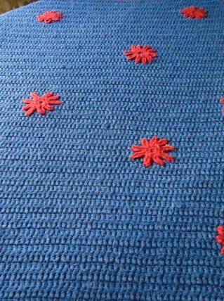 Plaid en laine crochetée